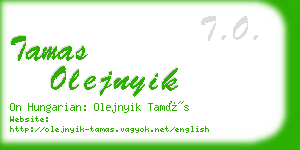 tamas olejnyik business card